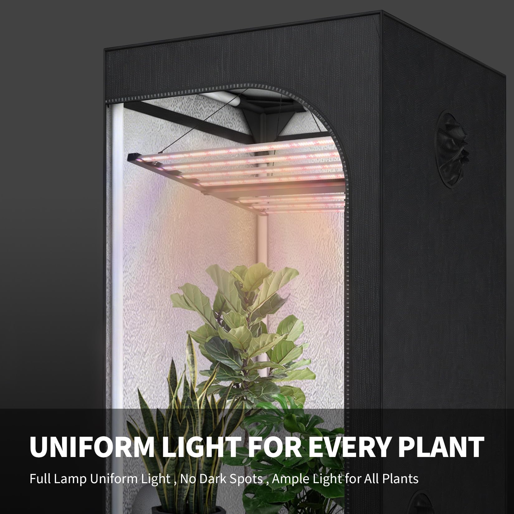 Garvee 600/720/1000w Lampe LED Horticole à 8 Bandes, 230V Lampe Plante Interieur avec Lumière Réglable et Pliable, Couvre 4x4 Pieds, Convient Aux Plantes D'intérieur, Aux Semis y Aux Légumes