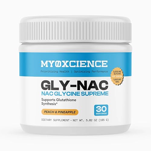 MYOXCIENCE NAC Glycine Supreme | Natural Peach & Pineapple | 30 Servings | N-Acetyl-L-Cysteine, Glycine, and Taurine Combination