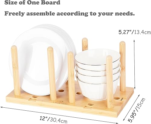 Miniatura 3 de Organizador de cajones de tablero de clavijas para cocina, organizadores de cajones de cocina para platos, platos, cuencos, condimentos, especias