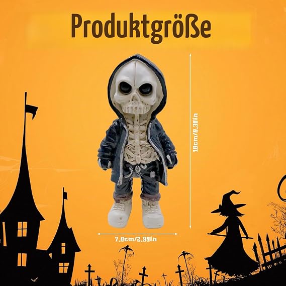 Skeleton Figures Gothic Decoration Skull Statue Halloween Decoration Mini Resin Skeleton Figures Gothic Home Decoration Cool Skeleton Figures