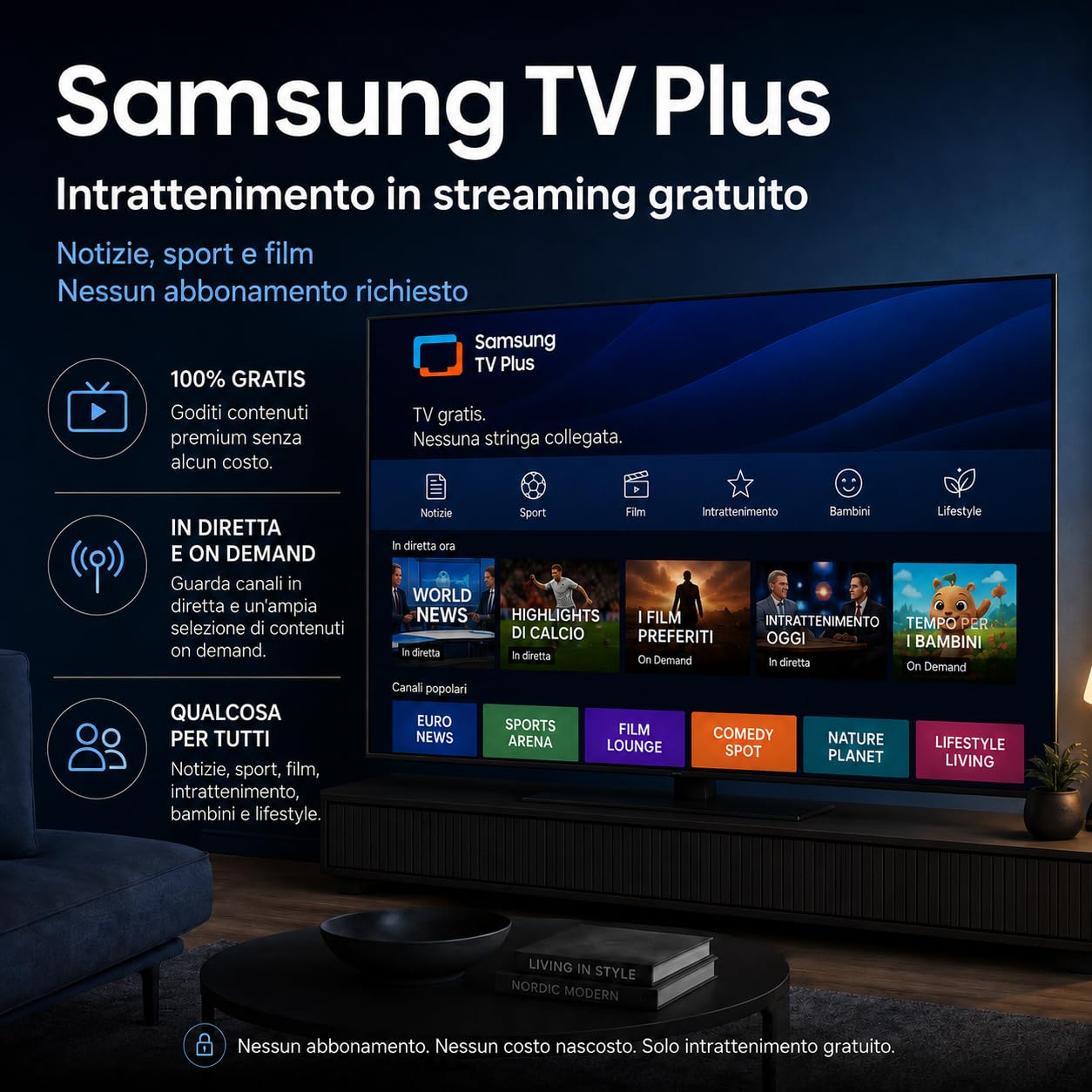 TuTu TU25Q1FQ-T8 Smart TV 25 Pollici (64 cm), QLED Full HD Collegato Televisione con Tizen OS, WiFi, Bluetooth, App Store, AirPlay, Tripla sintonizzatore (DVB-T/T2, DVB-C, DVB-S/S2), Molotov e Altro