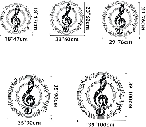 Miniatura 3 de Decoración de pared de metal, arte de pared de notas musicales, notas musicales de arte para pared, notas musicales de arte de pared de metal,