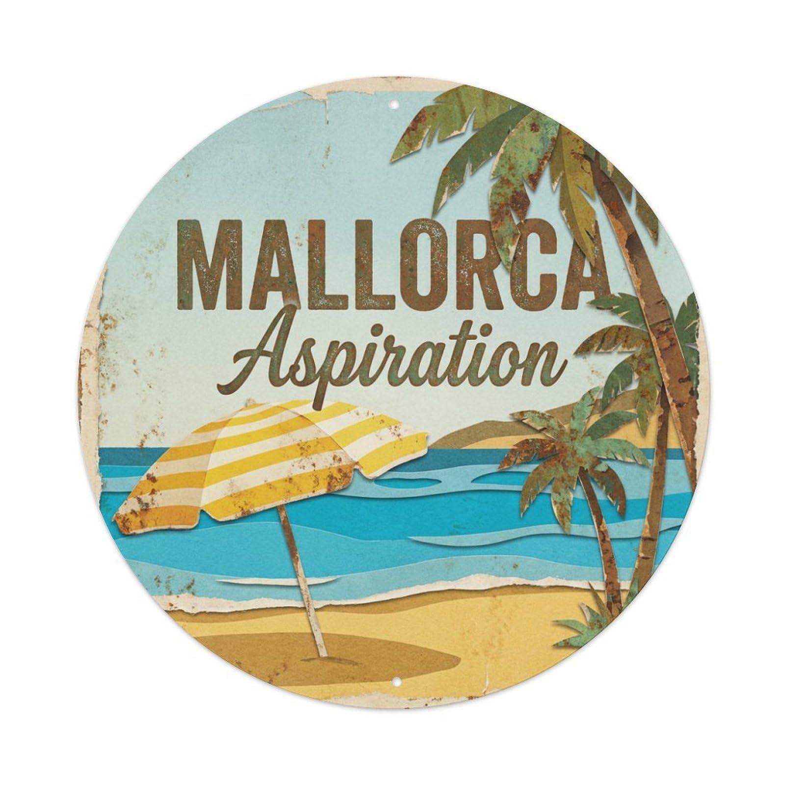 Tgrcjimh Style Metal Tin Sign Vintage Travel Mallorca Spain Inspiration 1