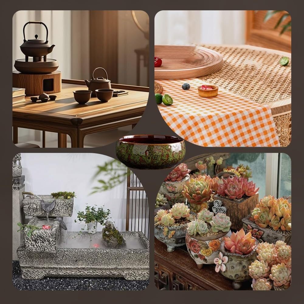 Pot de fleurs en céramique pour culture hydroponique, pot d'intérieur pour plantation d'eau, bonsaï et graines de lotus, idéal pour la décoration de la maison
