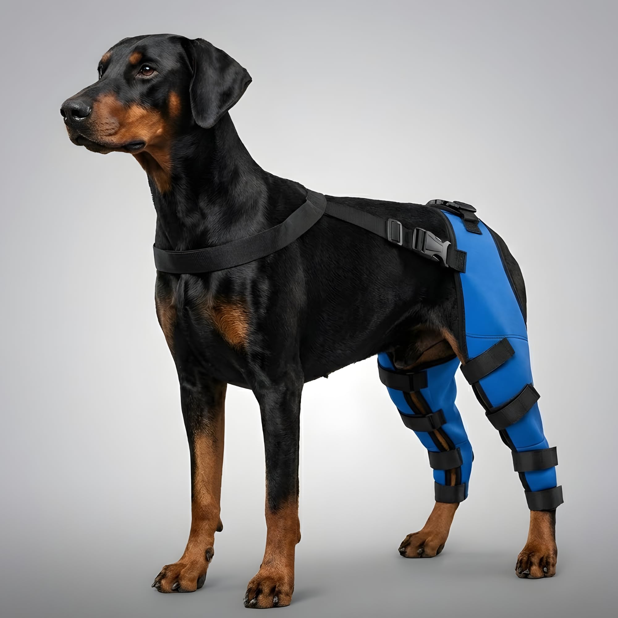 OnPet Dog Knee Brace for Hind Legs, Hinged Back Leg Brace for Torn ACL & Luxating Patella, Adjustable Rear Leg Hock Joint Support with Reflective Strips (Small)