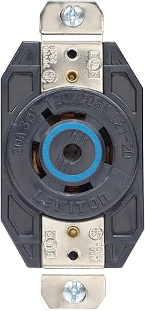 Leviton 2510 Amp 1 8 Volt 3py Flush Mounting Locking Receptacle Industrial Grade Grounding V 0 Max Black Amazon Ca Tools Home Improvement