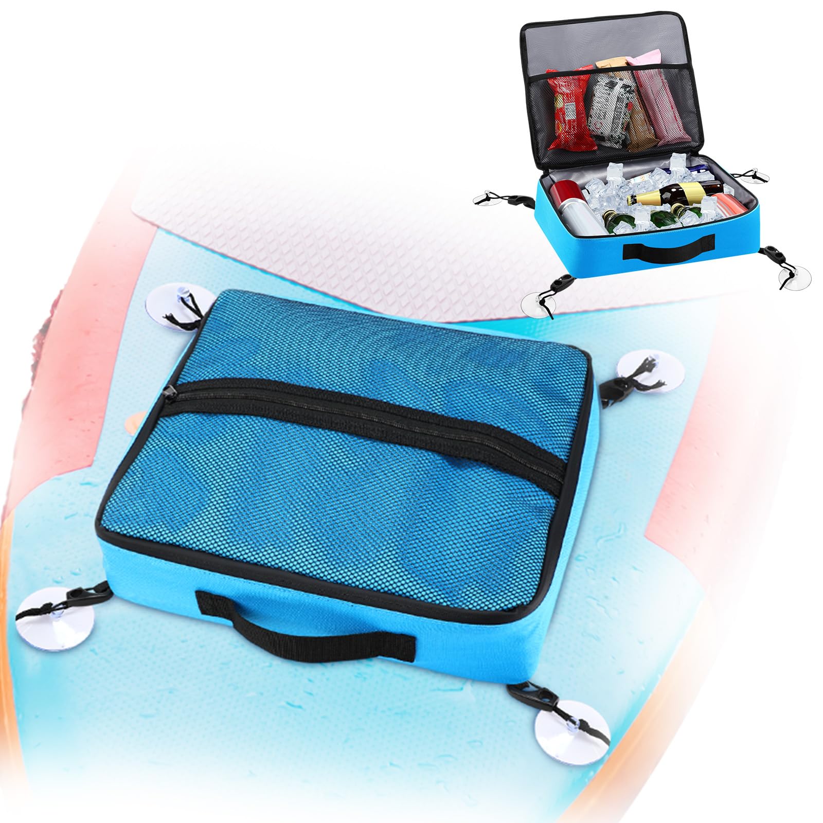 Dansydaisy 2 Pack Paddle Board Cooler Bag Waterproof Portable Deck Kayak Soft Insulated Cooler Bag Surf Sup Paddle Board Accessories Coolers for Outdoor Camping Kayaking