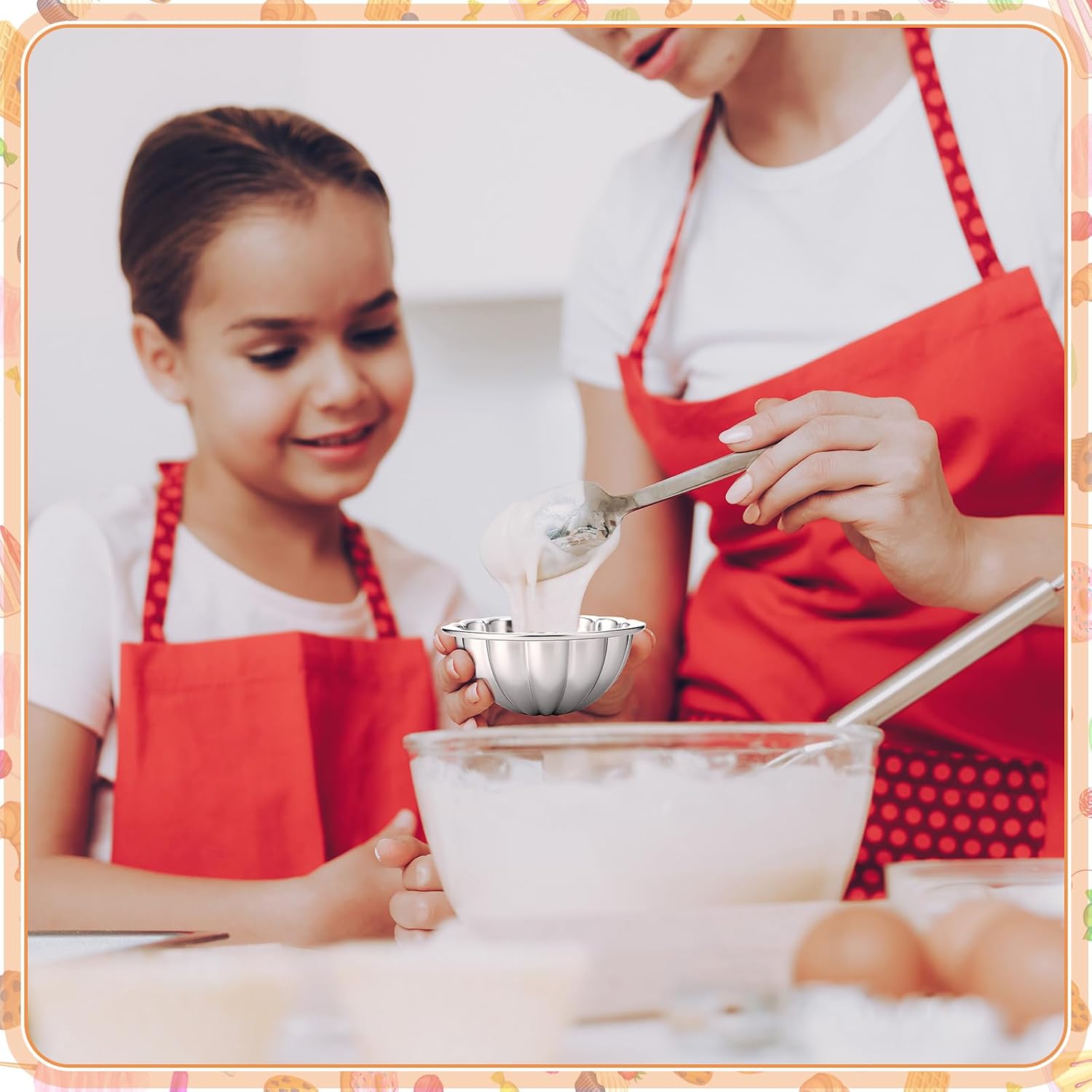 Honeydak 24 Pack Pudding Cup Pans Mini Fluted Cake Small Jelly Pans Aluminum Alloy Reusable Cake Tartlets for Baking Egg Tart Flan Cupcake Bread Muffin Brownie Pudding, Non-sticky(R-22)