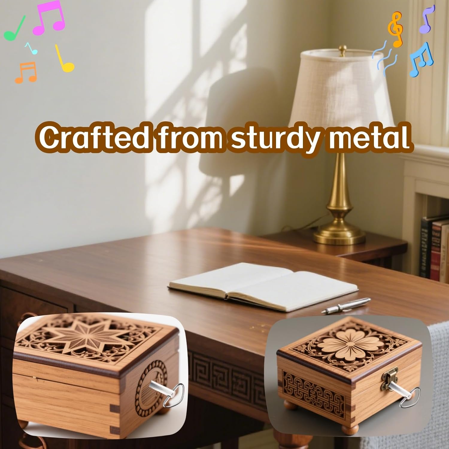 3Pcs Triangle Key Strong Metal Music Box Keys for Clockwork Winder Set for Music Box Mechanism Easy Adjustment Smooth Winding image 4