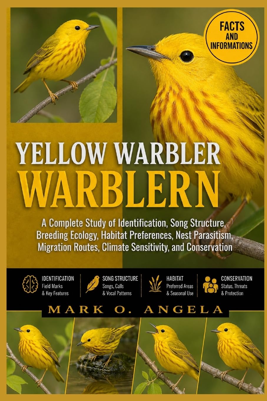 YELLOW WARBLER: A Complete Study of Identification, Song Structure, Breeding Ecology, Habitat Preferences, Nest Parasitism, Migration Routes, Climate Sensitivity, and Conservation
