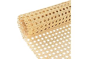 Natural 16"x40" Cane Webbing Roll: Transform Furniture with Woven Rattan Raffia Cloth
