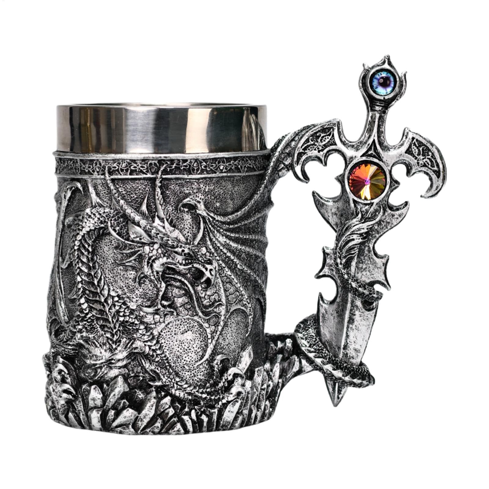 Mug en inox vintage de 600ml pour un café ou thé parfait