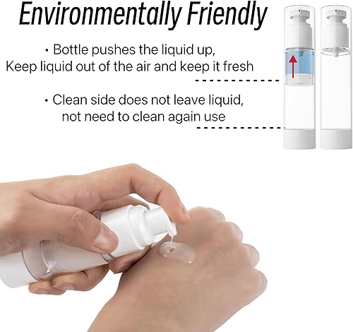 Miniatura 4 de FaceBucks Botella de viaje de 3.4 oz3.4 fl oz, paquete de 6, recipientes reutilizables de varios tamaños, productos sellados transparentes para el