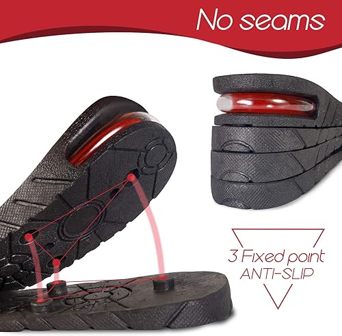 Miniatura 3 de GTETKDE Elevadores de zapatos para mujeres y hombres - Plantillas de aumento de altura - Extensor de altura de zapatos Booster para piernas