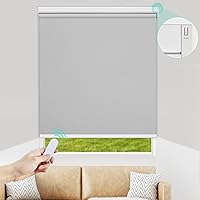Vista 1 de Allesin Persianas enrollables motorizadas con control remoto para ventanas, persiana enrollable inteligente opaca a pilas, persianas inteligentes