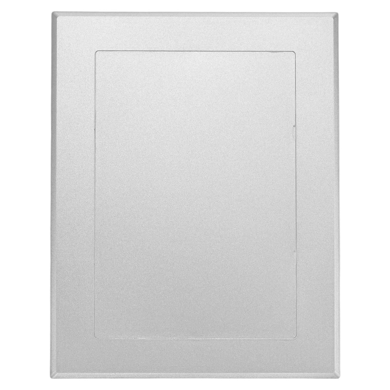 M METERXITY 1-Pack Access Panel for Drywall, 7x5 Inch Plastic Self Adhesive Wall Hole Cover Access Doors for Wiring Cable/Ceiling, Removable Plumbing Wall Panel [Silver Tone, Rectangle]