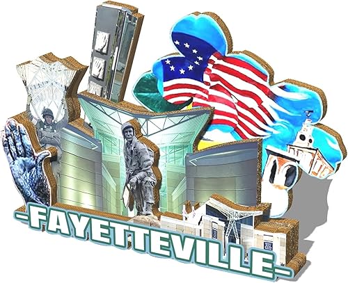Miniatura 2 de Imán de Fayetteville para nevera, de madera, 3D, monumentos, viajes, coleccionables, recuerdos, decoración hecha a mano