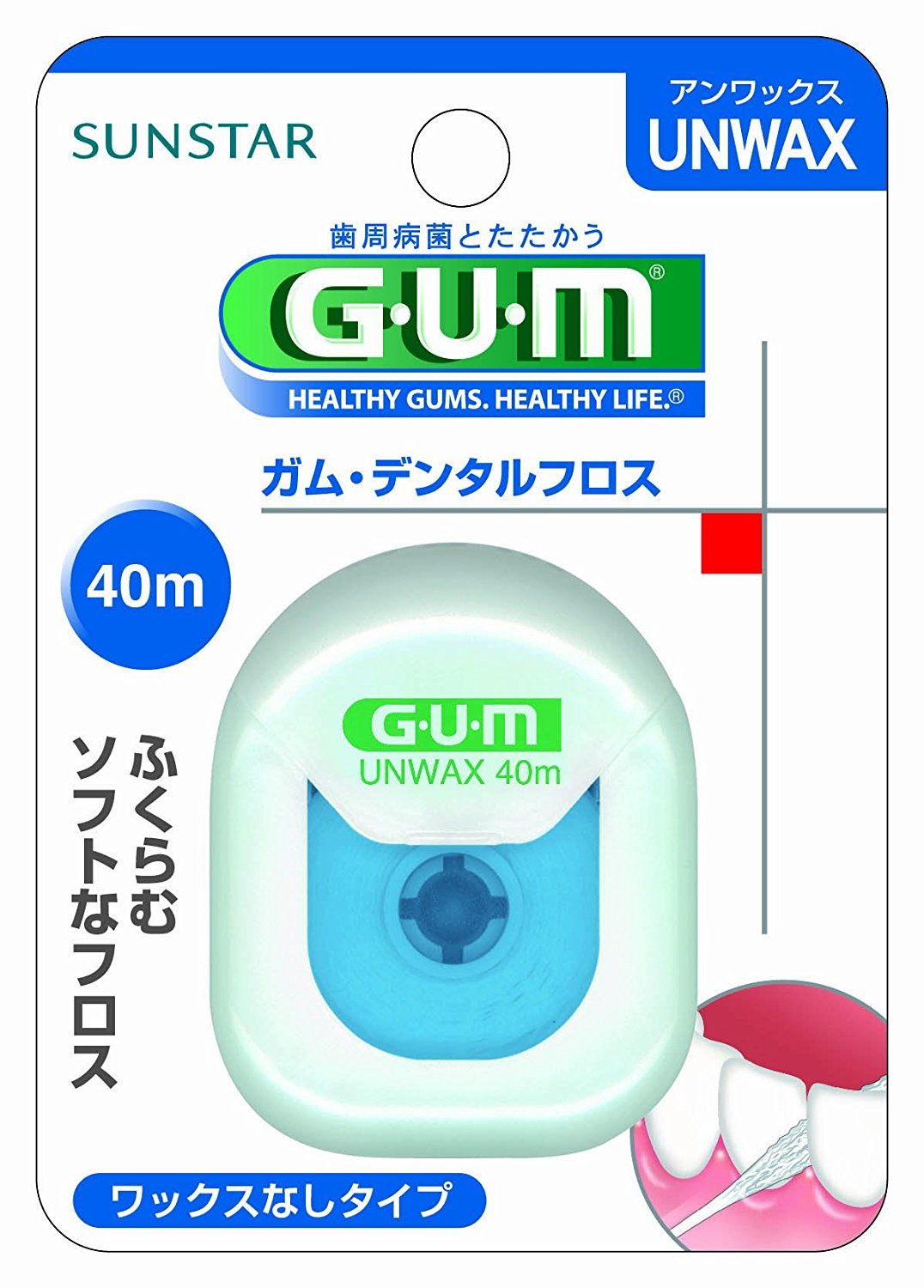 Amazon | GUM(ガム)・デンタルフロス (アンワックス) 40m | GUM(ガム 