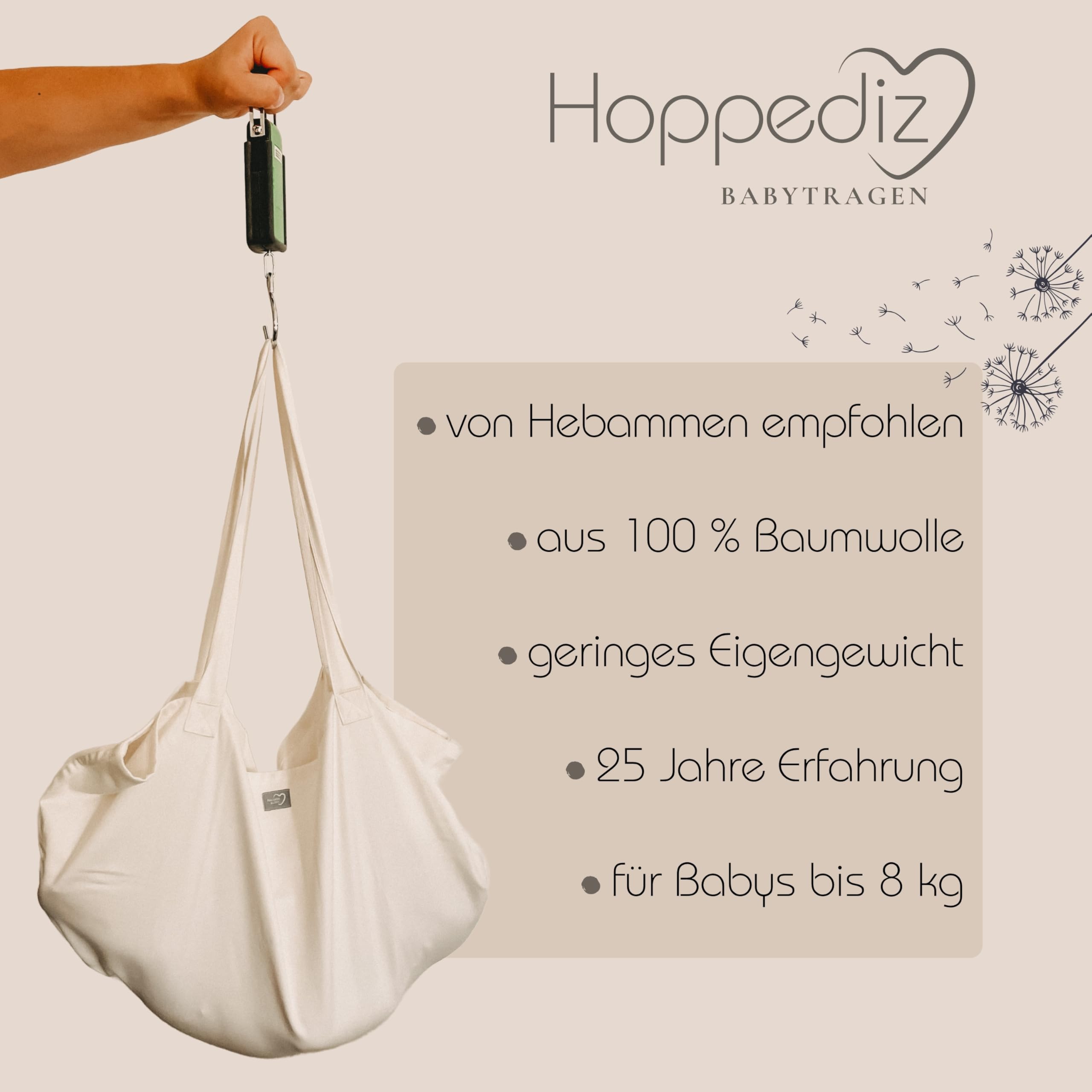 Hoppediz Berceau bébé suspendu pour pèse-bébé Aberdeen