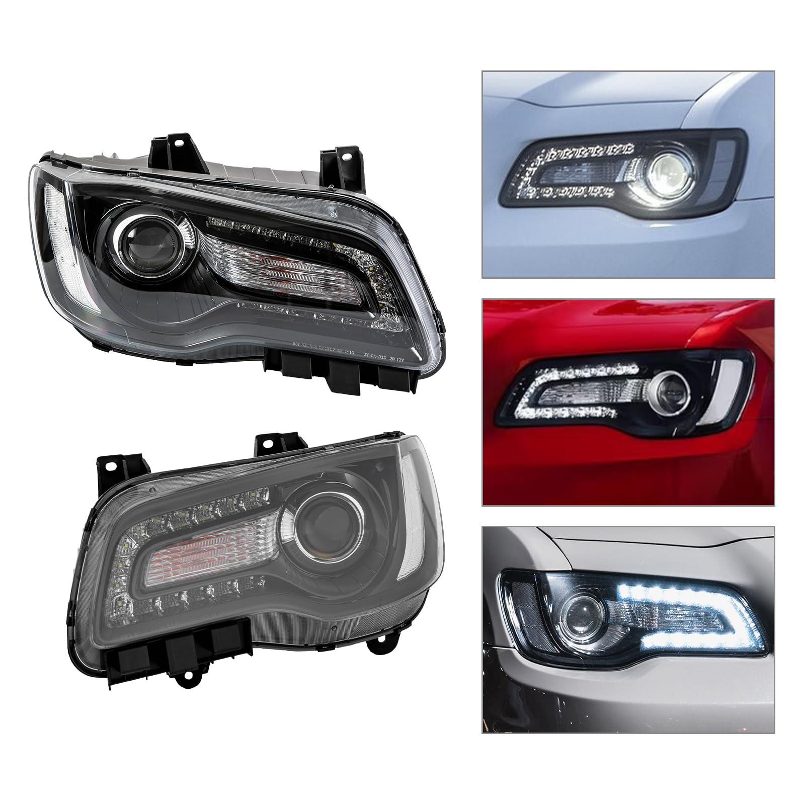 Amazon.com: CHUNILLE 68214382AD, 68214383AD Pair Headlight Halogen 