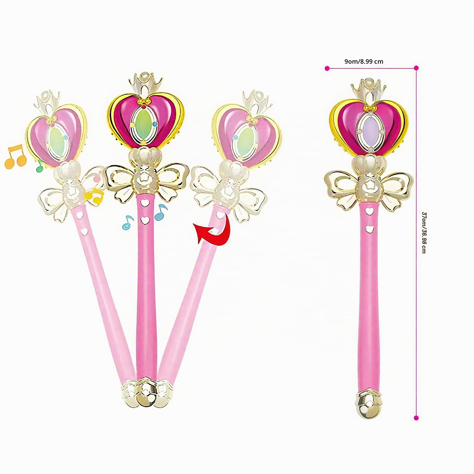 Moon Bacchetta magica Star Moon Light Music giocattolo per bambini e ragazze regalo