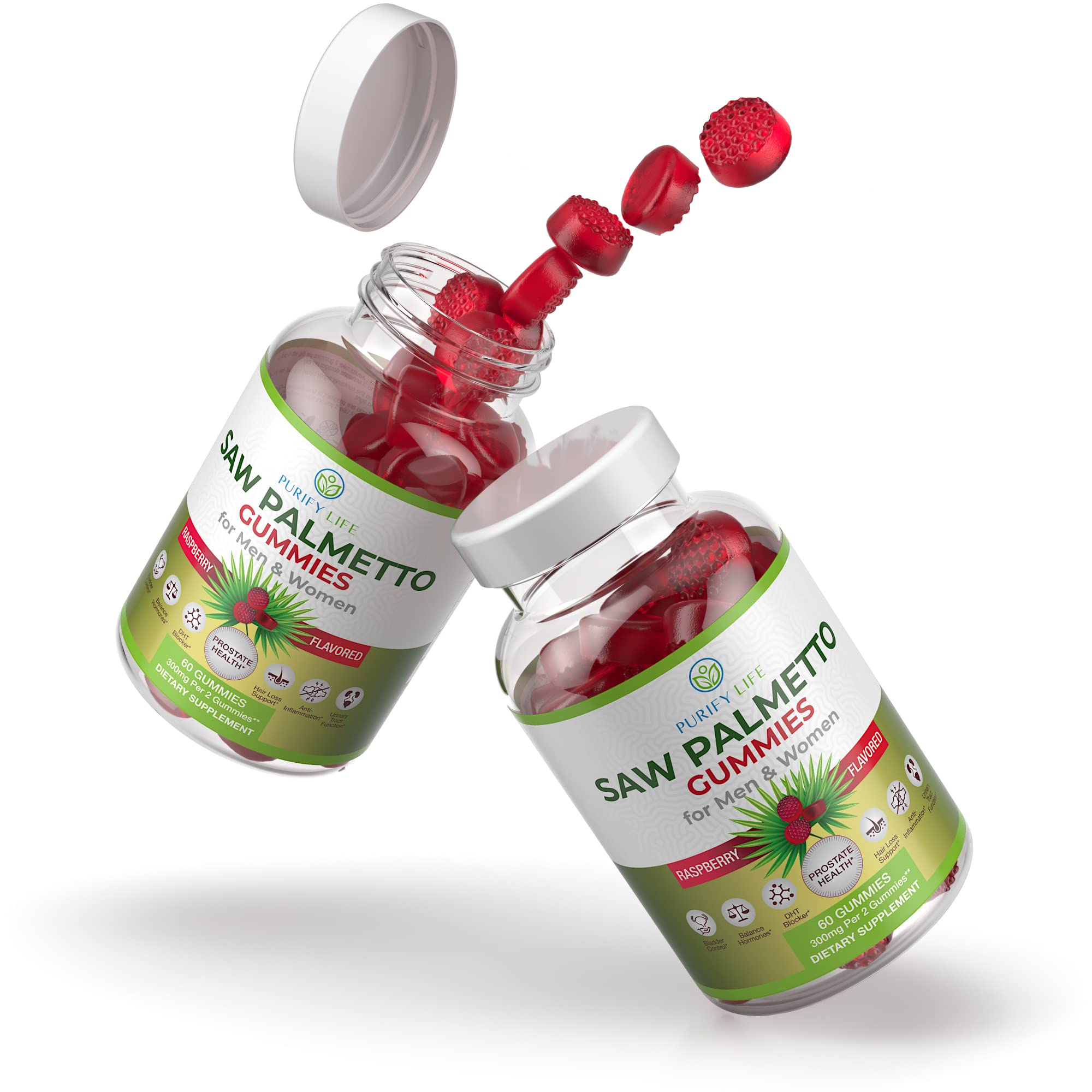 Saw Palmetto Extract Gummies for Hair Loss (300mg) Saw...B09L59SH21