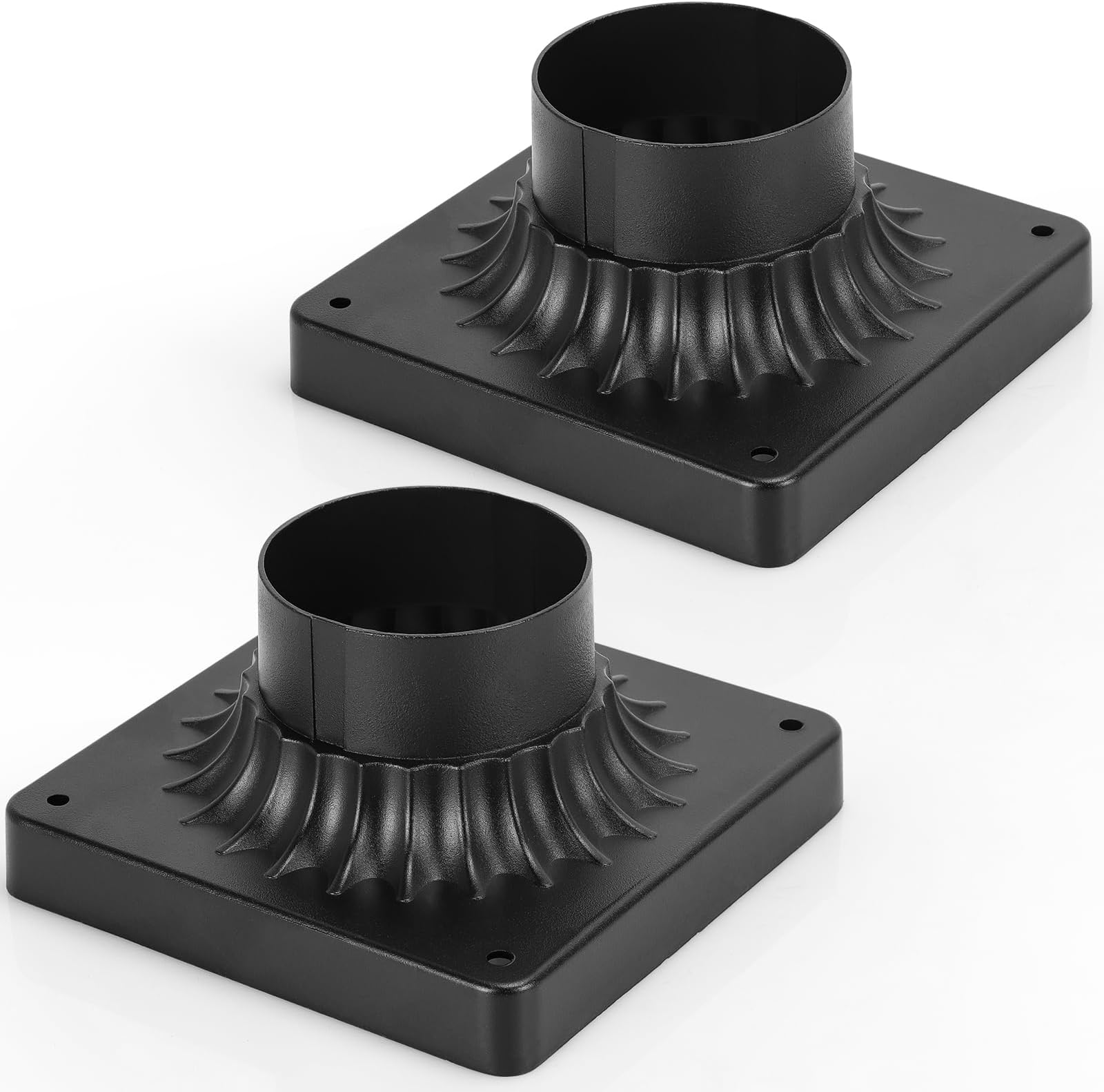 MYHXQ 2 Pack Traditional Base Mount OutdoorPostLights, 5.6