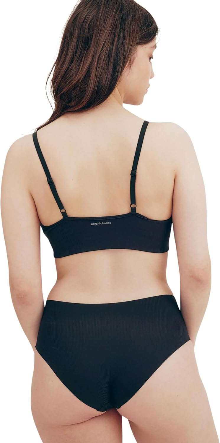 Organic Basics Women's Naked Ribbed V-Neck Bralette - Image 2