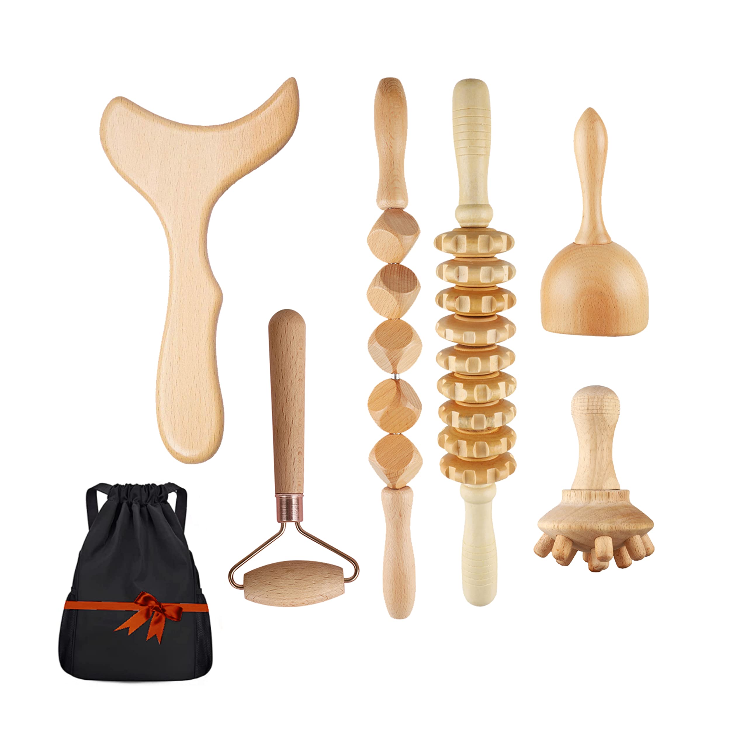 Buy Wood Therapy Massage Tools 7 PCS Maderoterapia Kit Anti Cellulite