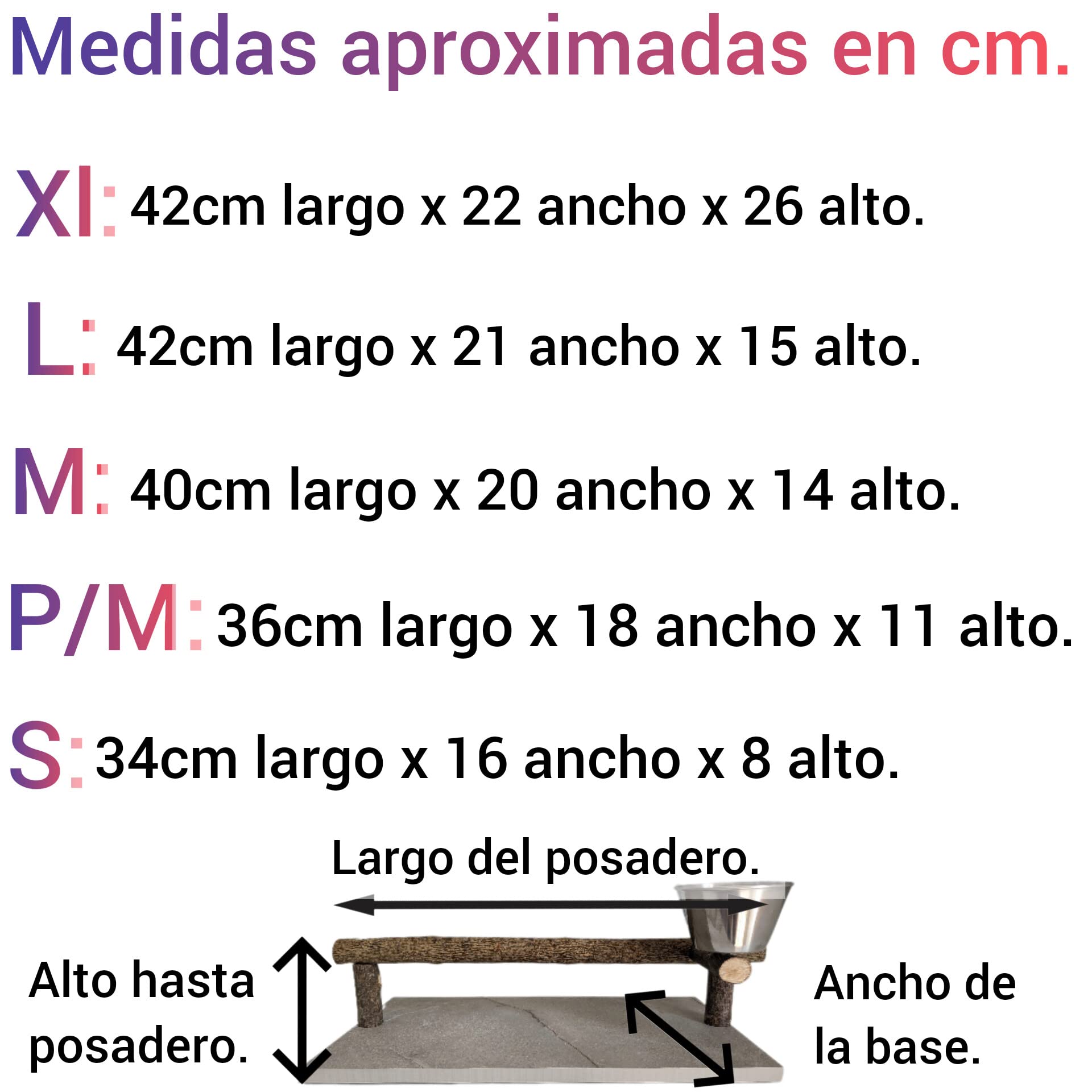 Pack posadero de mesa para loros, percha de guacamayo, cacatúa, base de hpl estable, juego interactivo yaco, comedero de ninfa inoxidable, CALIDAD PREMIUM. (Efecto mármol gris/negro, L)