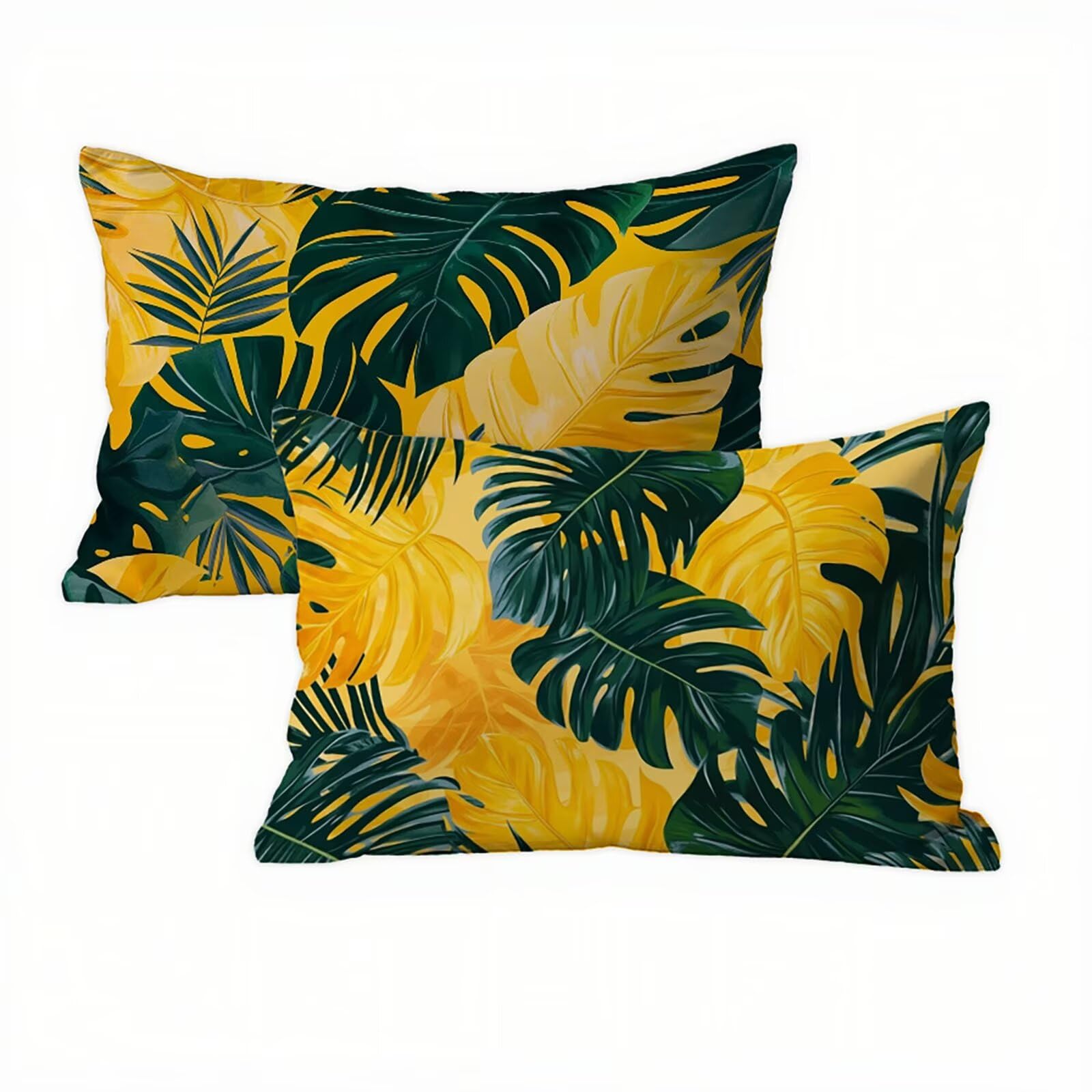 Coussin décoratif pour canapé et jardin avec taies d'oreiller 50x70 en velours vert