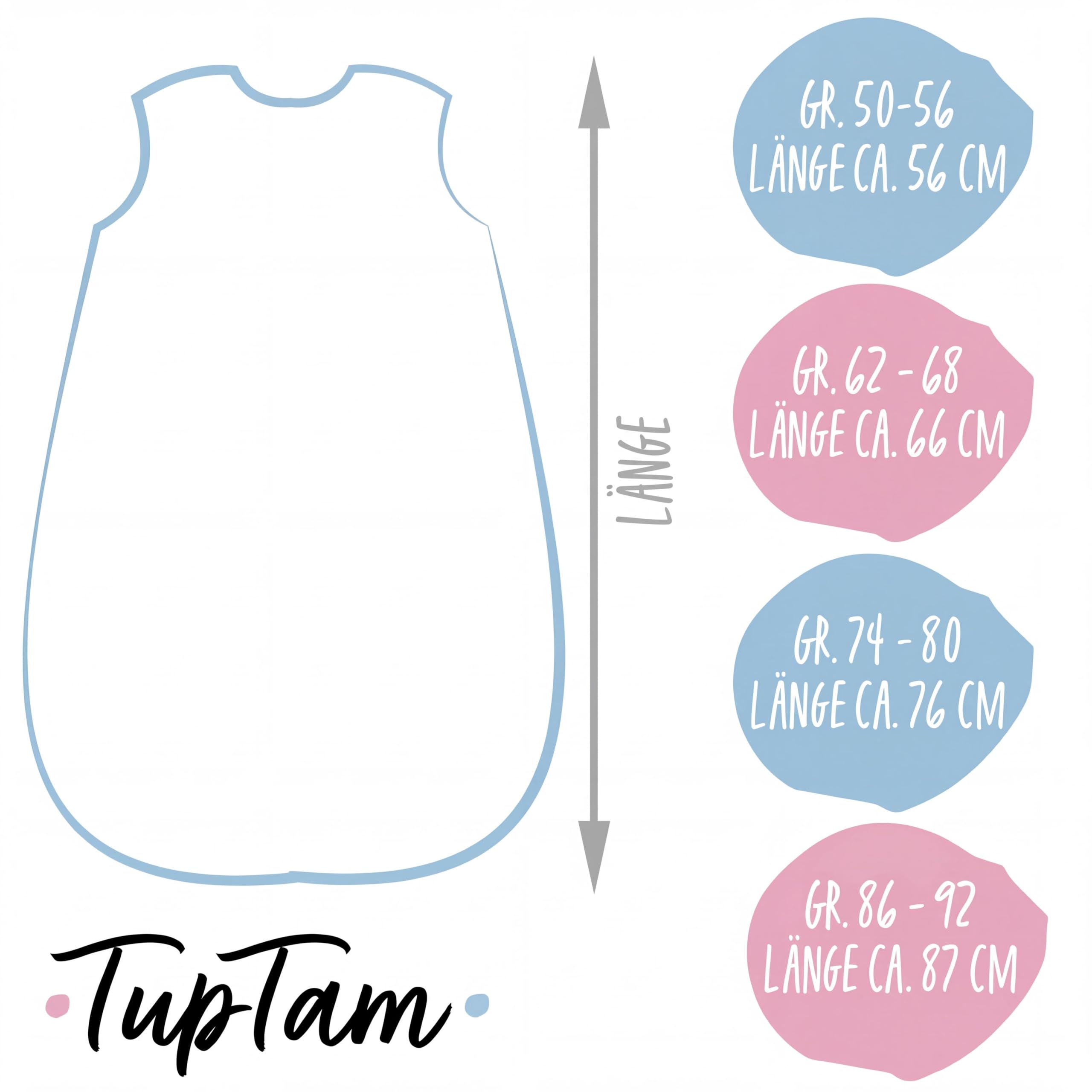 TupTam Sacco Nanna Estivo Neonato – Sacco Nanna 0.5 TOG Cotone OEKO-TEX, Traspirante, Unisex