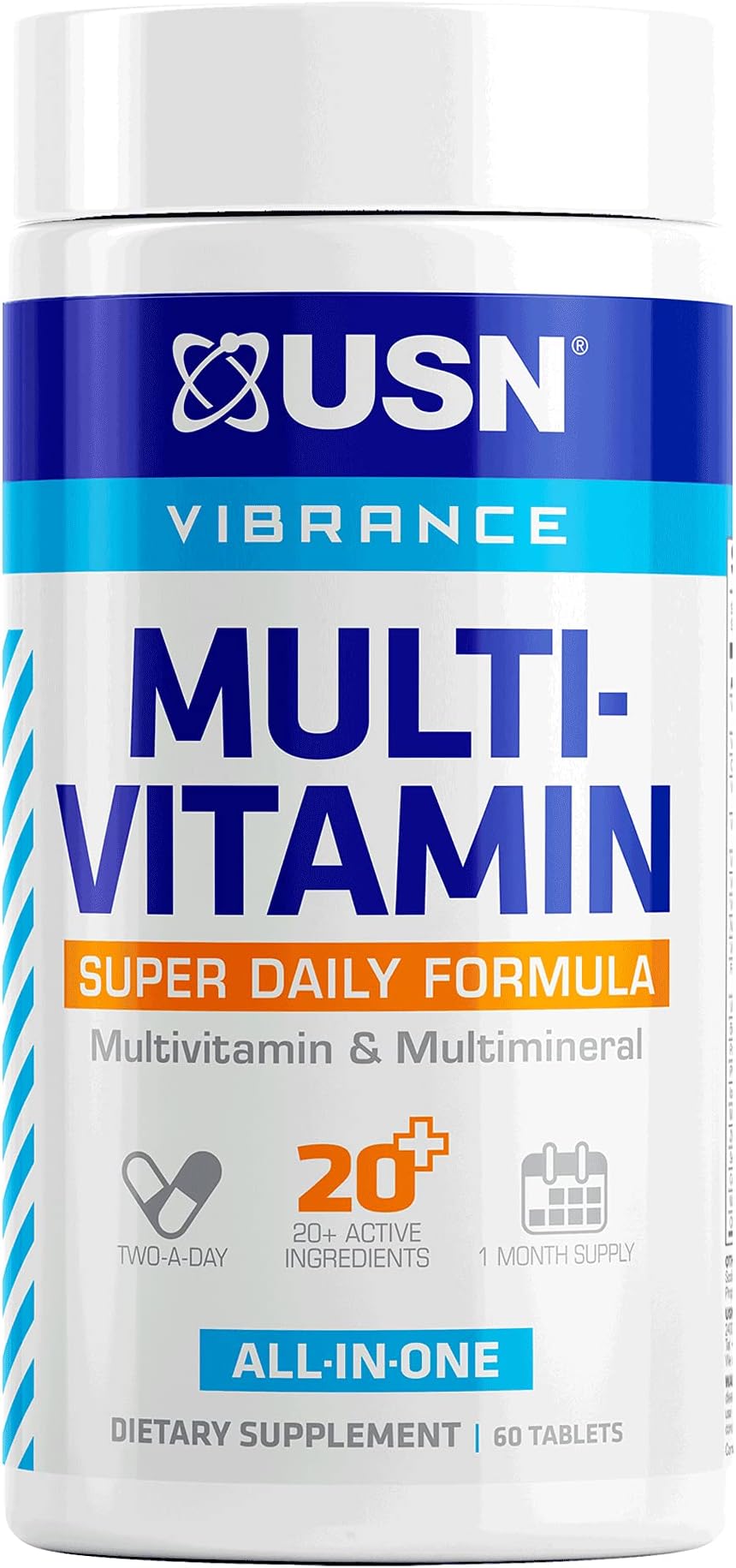 USN Supplements Super Daily Multivitamin with Essential Vitamins & Minerals and Antioxidant Support, 60 Capsules