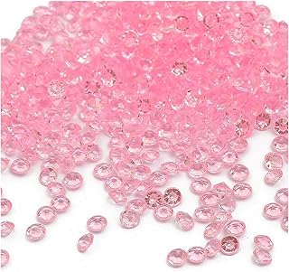 Piedras preciosas de cristal para decoración de mesa, decoraciones de imitación, 1000 unidades, resina colorida, jarrón de manualidades, rellenos de boda, decoración del hogar, brillante, rosa