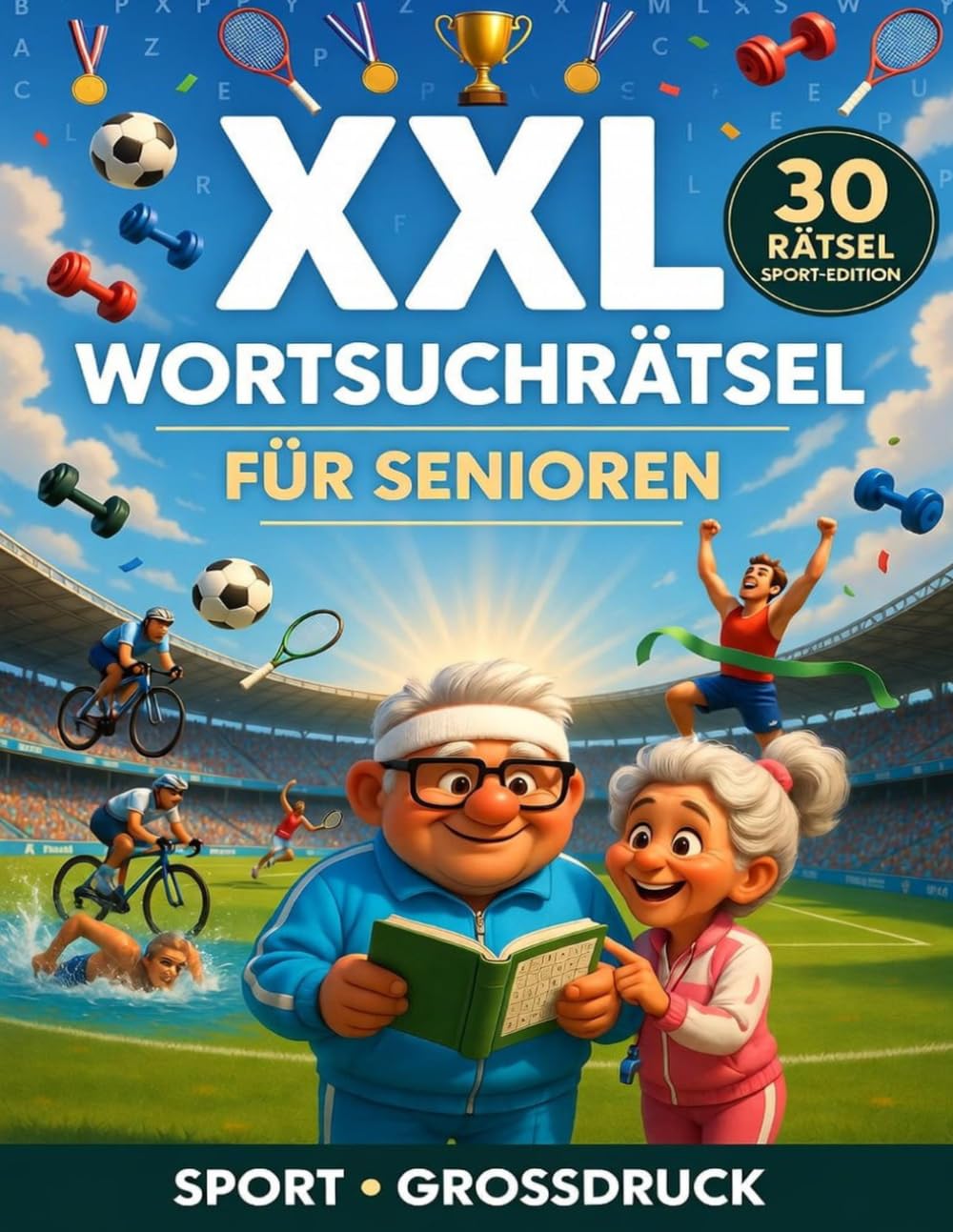 Sport: Wortsuchrätsel – Sport: 30 Rätsel | XXL Wortsuche im Großdruck für Senioren | Rätselbuch Deutsch (Rätselhefte - Wortsuchrätsel)