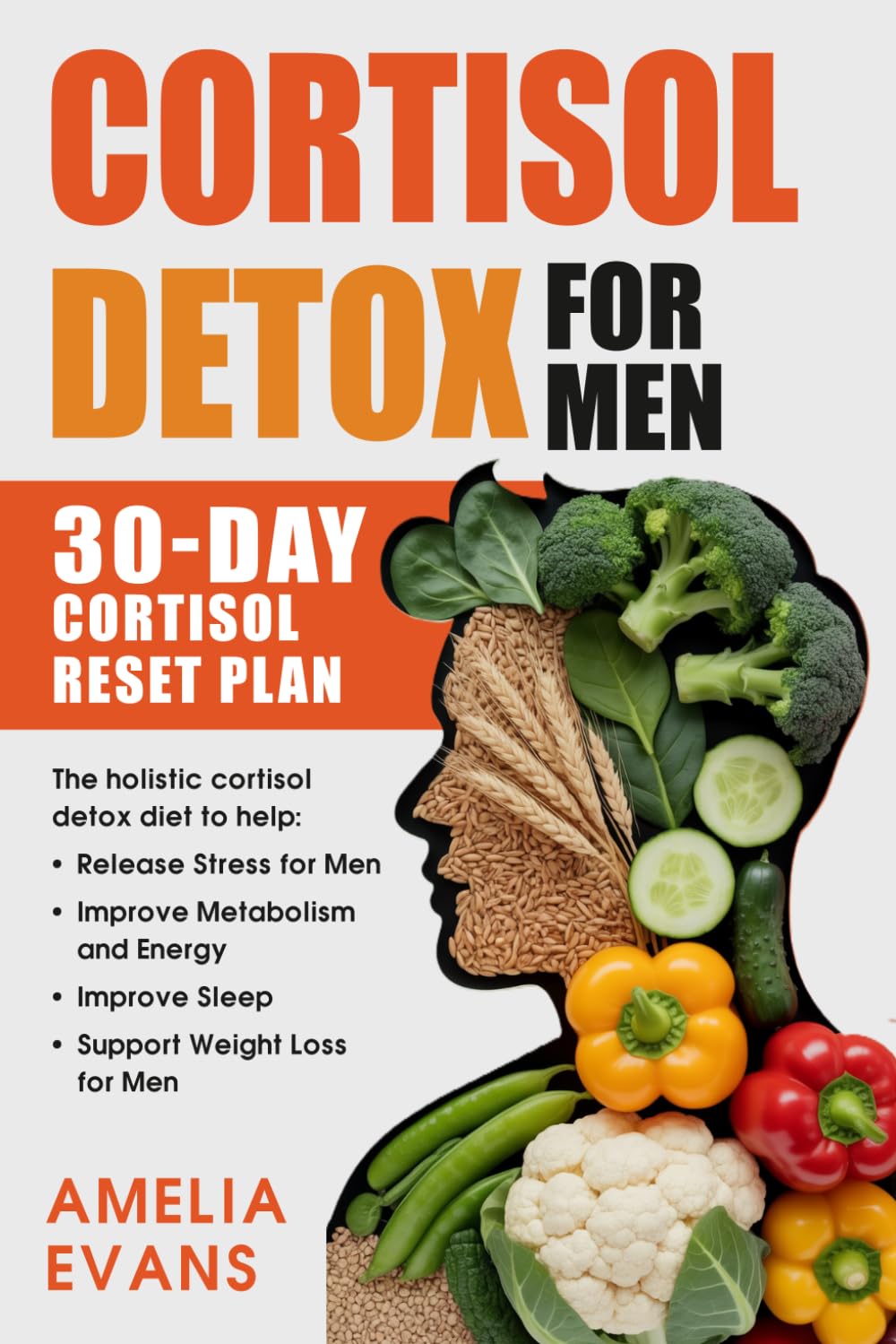 Cortisol Detox for Men: The holistic cortisol detox diet and 30-Day Cortisol Reset Plan to help release stress for men, improve metabolism and energy, improve sleep, and support weight loss for men.
