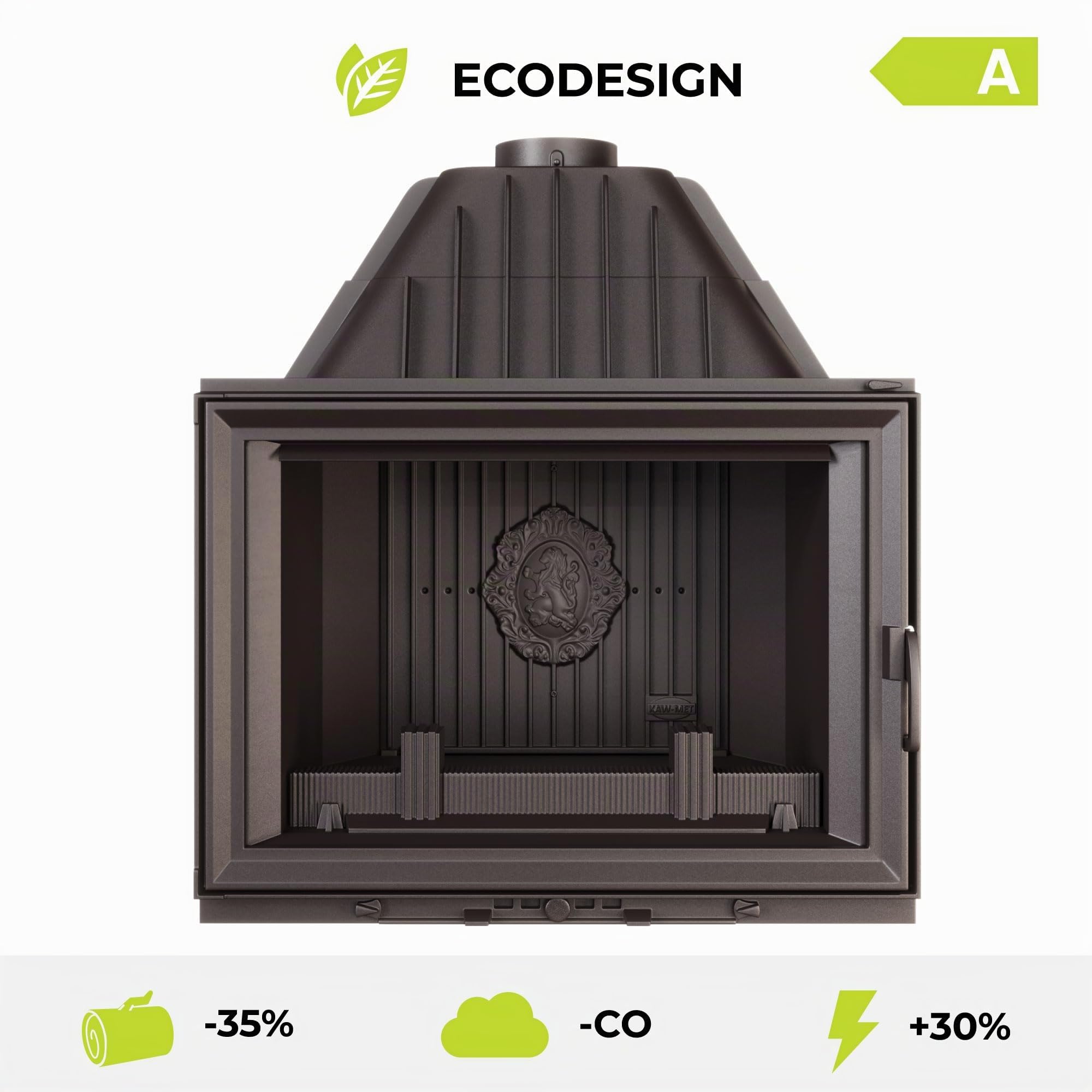 Insert de cheminée en fonte - W8 (17,5 kW) ECO