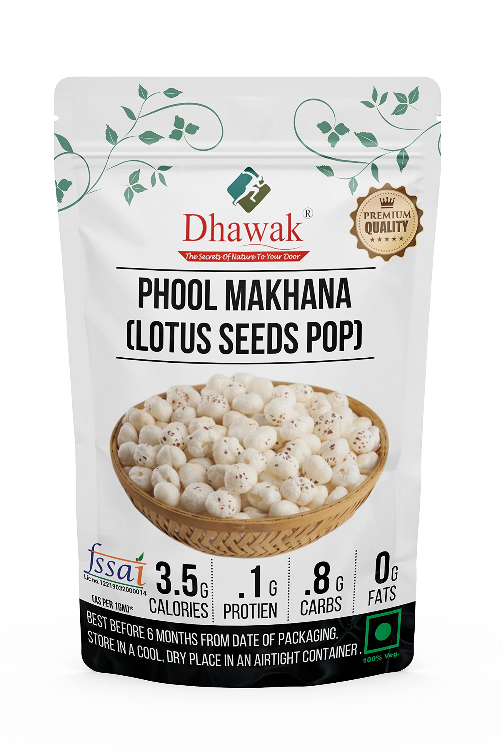 Dhawak Phool Makhana - 250 Grams | Fox nut | Lotus Seeds Pop | Gorgon Nut Puffed Kernels (250) (B07GS5W66Z) Amazon Price History, Amazon Price Tracker