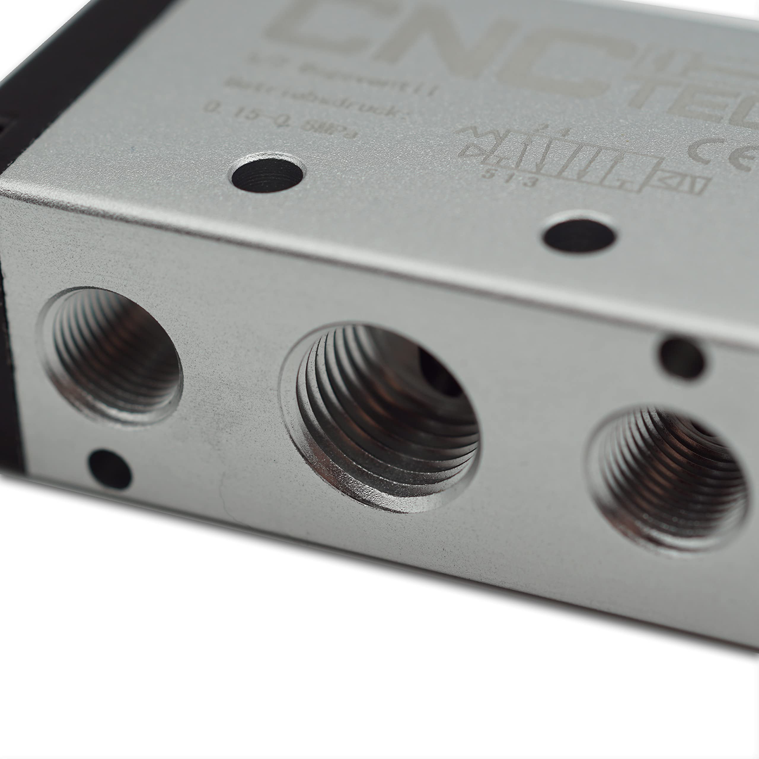 Válvula direccional magnética neumática 5/2 vías 1/4" 12 V CC (5/2 vías 1/4" 12 V DC)