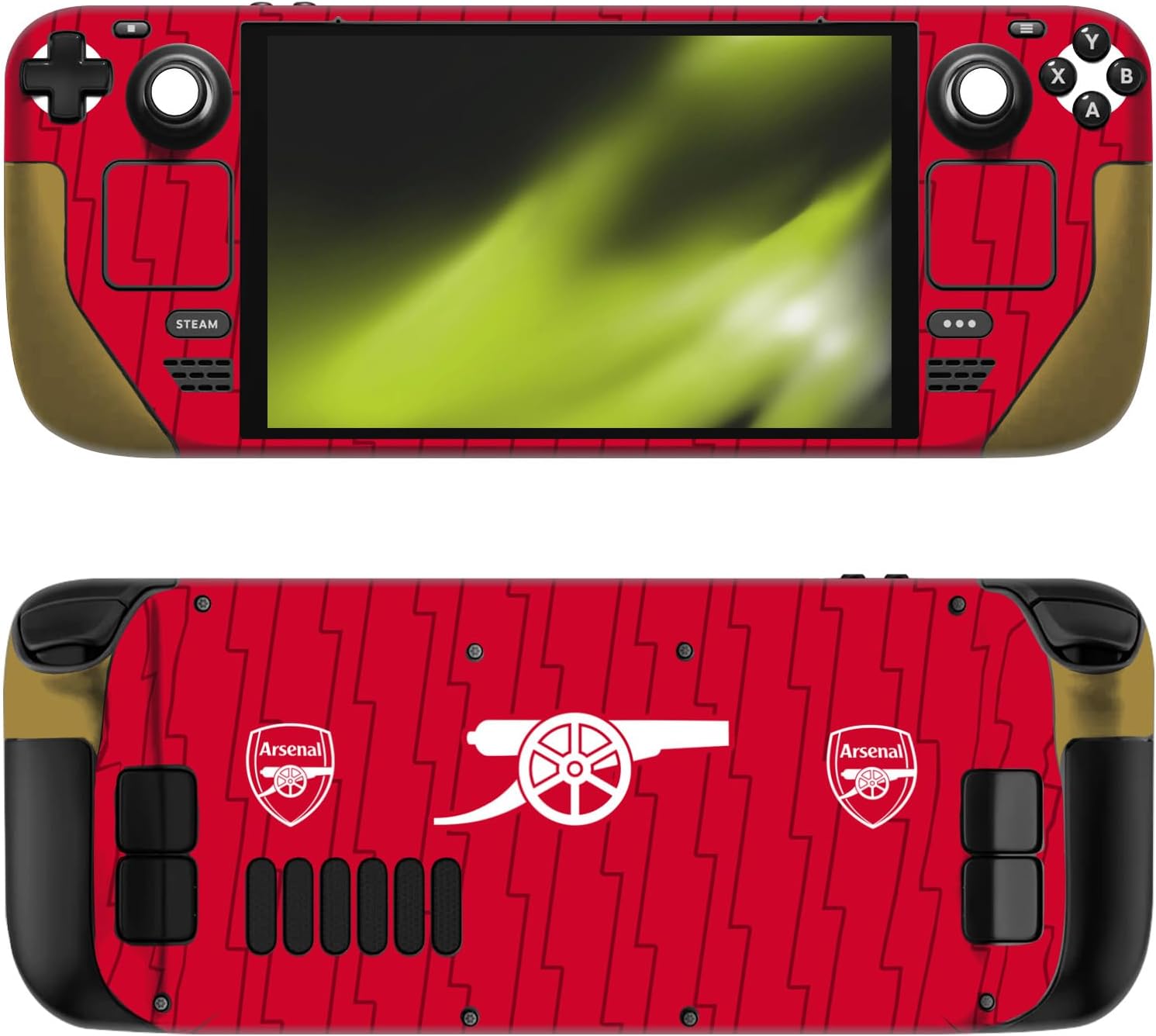 Head Case Designs Officially Licensed Arsenal FC Home 2023/24 Crest Kit Vinyl Sticker Skin Decal Cover Compatible with Steam Deck OLED