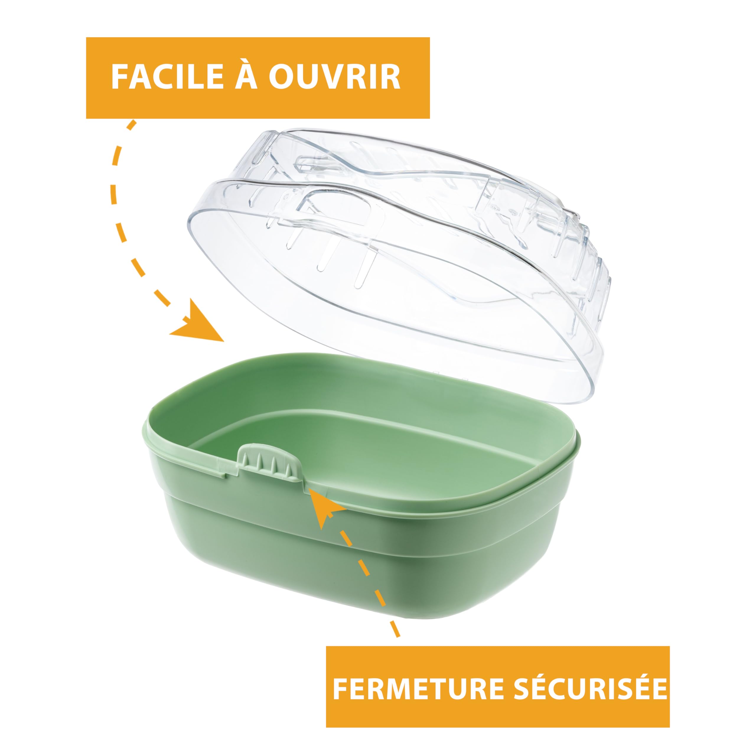 Ferplast Transport pour Hamsters et Autres Petits rongeurs ALADINO Small Cage de Transport pour Petits Animaux, rongeurs, Hamsters, 20 x 16 x h 13,5 cm, Vert