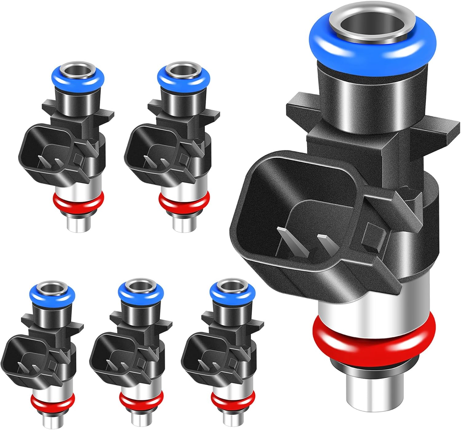 Fuel Injectors 5281427AA Set of 6 Compatible with Chrysler Pacifica 2017-2021,for Voyager 2020-2021,for Dodge Durango 2018-2021,for Jeep Gladiator 2020-2021,for Grand Cherokee 2018-2021 3.6L