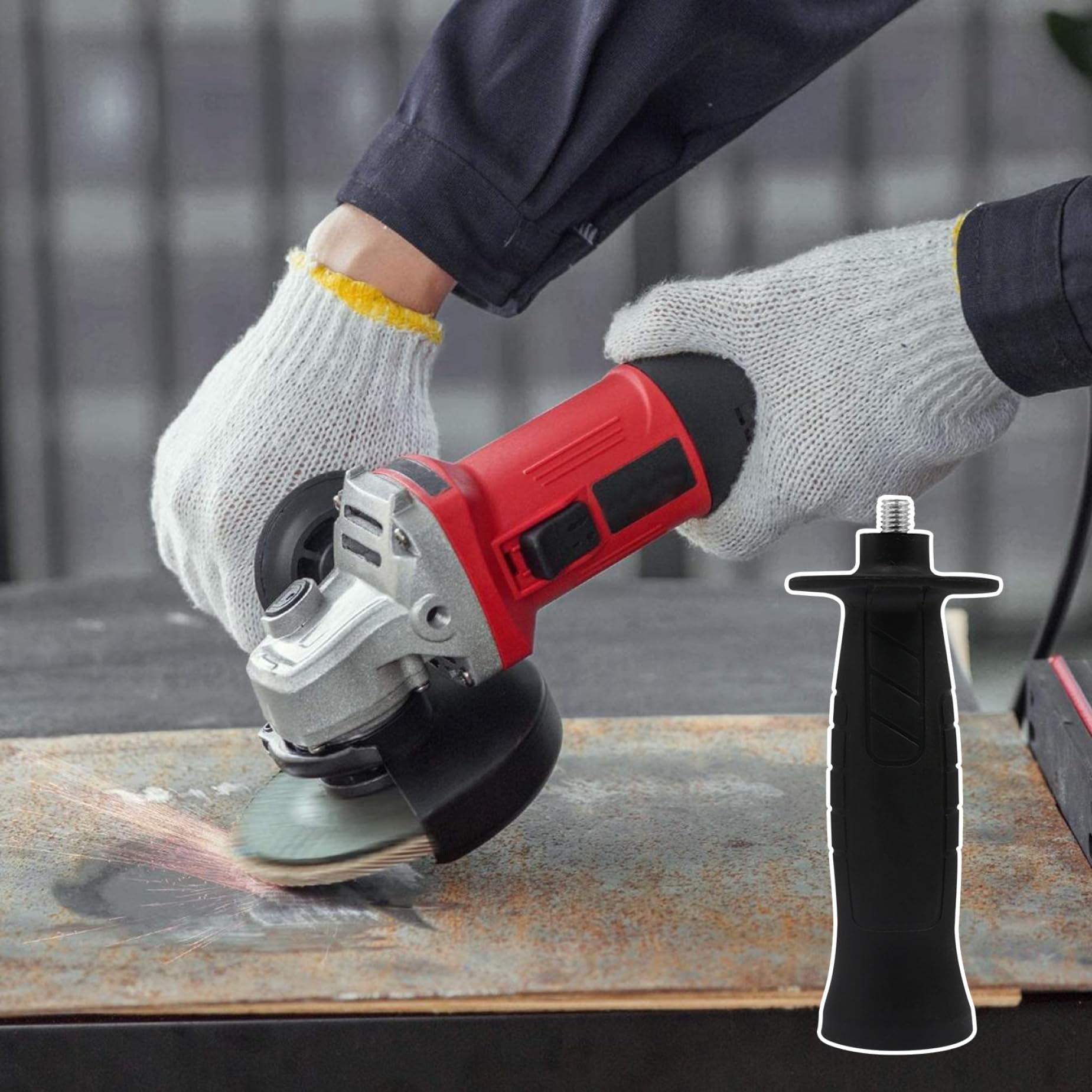 Manico del smerigliatore angolare filo di lavorazione del legno strumento manuale ausiliario m8 ausiliario ausiliario comodo manico smerigliatore angolare sostituzione angolare attacchi