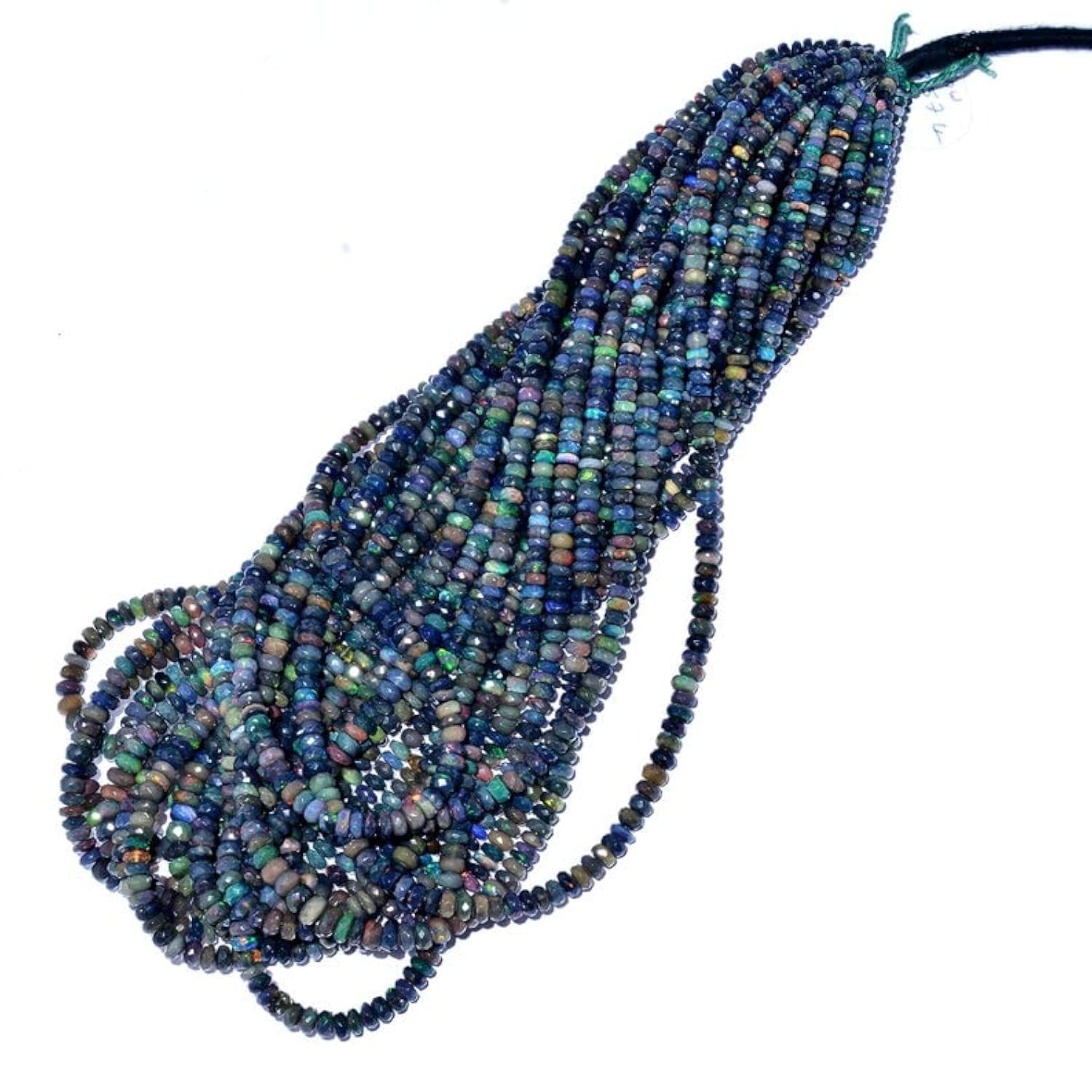 Opale noire d'Éthiopie perles rondelles 4mm haut de gamme pour DIY