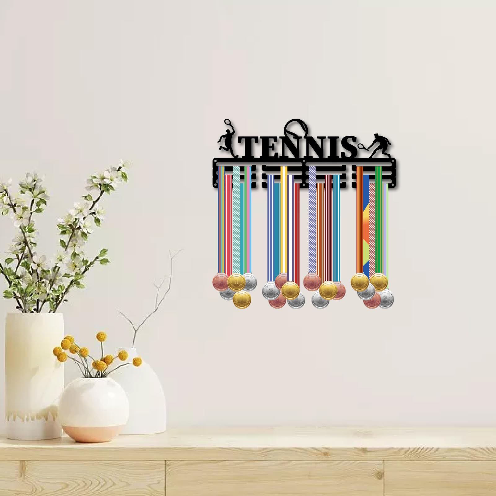 CREATCABIN Tennis Medal Hanger Display Medal Holder With Shelf - View #12