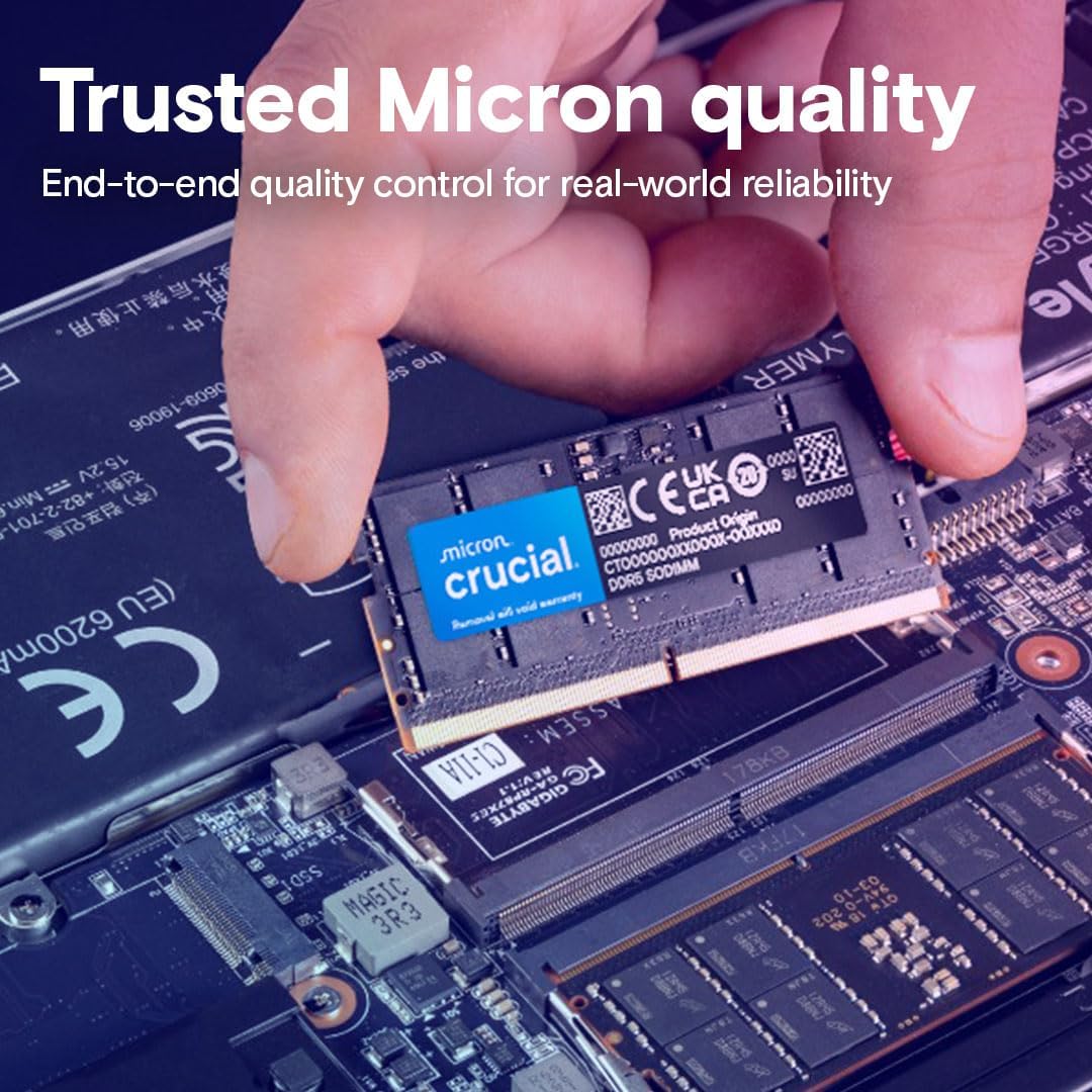 Crucial DDR5 RAM 8GB 4800MHz SODIMM, Laptop Computer Memory, Mini PC, CL40 - CT8G48C40S5 — view 5