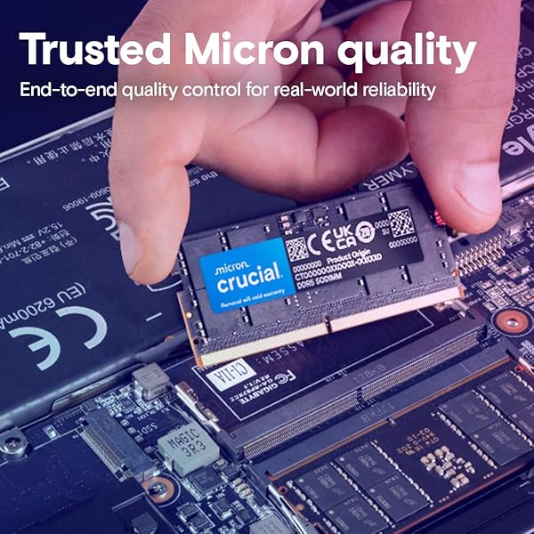 Crucial DDR5 RAM 8GB 4800MHz SODIMM, Laptop Computer Memory, Mini PC, CL40 - CT8G48C40S5 - 5