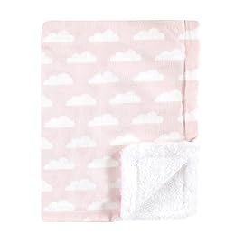 Luvable Friends Unisex Baby Plush Blanket with Sherpa Back, Girl Basic Elephant, One Size