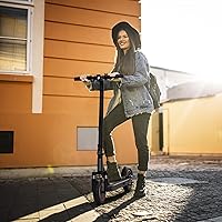 Vista 50 de Patinete eléctrico – Neumáticos sólidos de 8.5"/10", motor de 350 W/500 W, hasta 19-22 MPH y 21-24 millas de largo alcance portátil para adultos