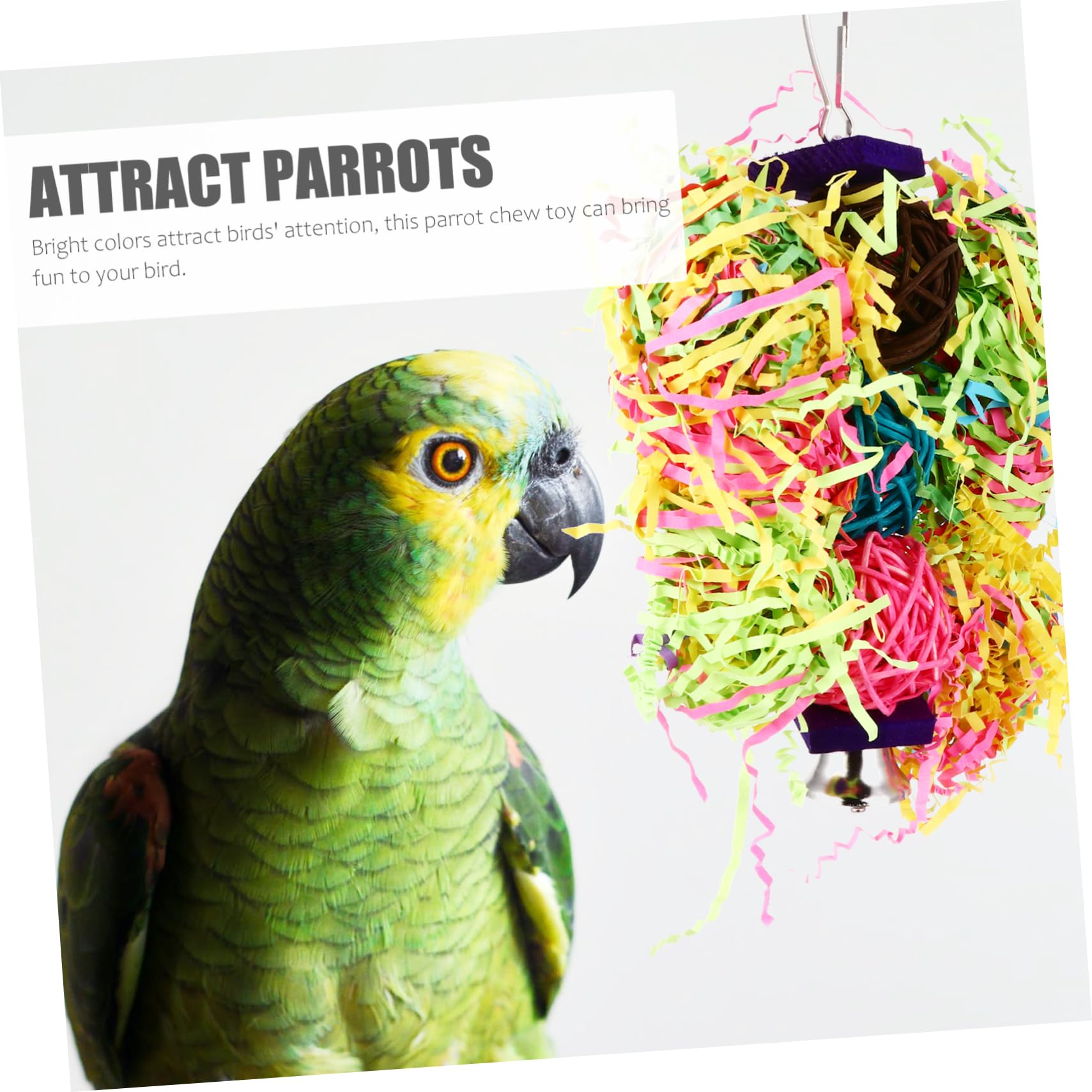VANZACK 9piezas Juguetes para Aves Accesorios De Interactivos para Loros y Aves Juguetes para Masticar y Desgastar